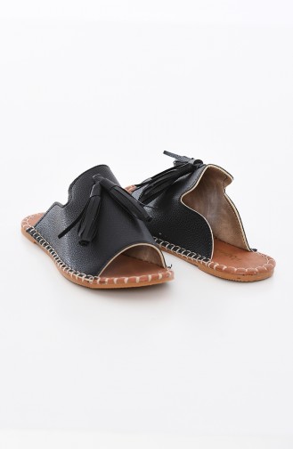 Black Summer Slippers 2180-27