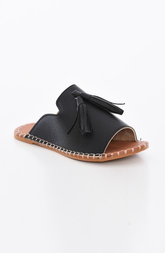 Black Summer Slippers 2180-27