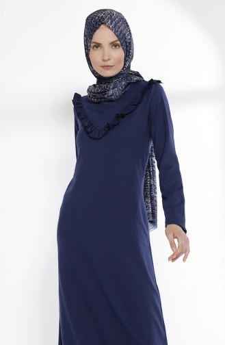 Light Navy Blue İslamitische Jurk 2992-11