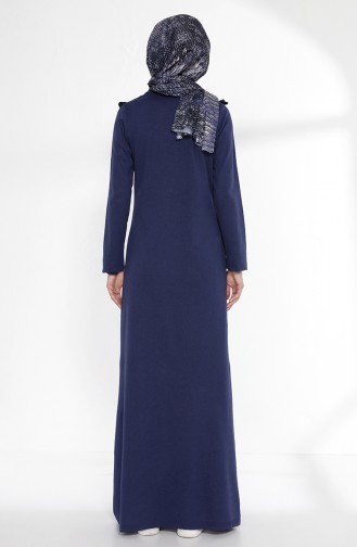 Light Navy Blue İslamitische Jurk 2992-11