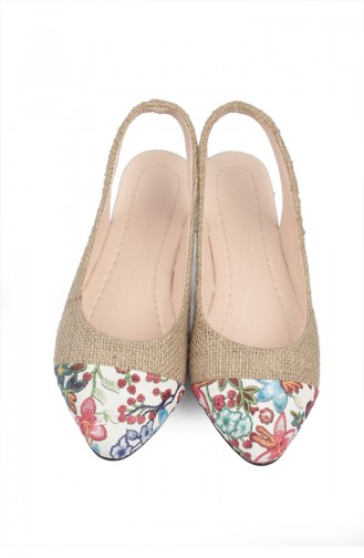 White Woman Flat Shoe 6595-5
