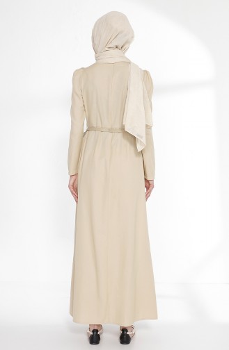 Kleid mit Gürtel 2781-23 Beige 2781-23