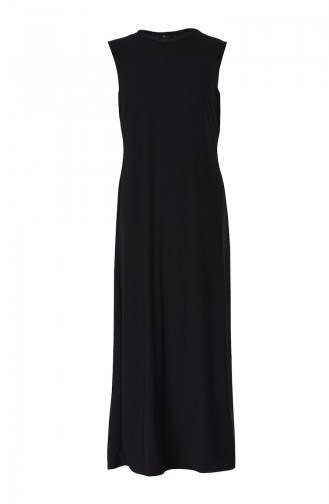 Robe Sous-vêtement Sandy sans Manches 0783-02 Noir 0783-02