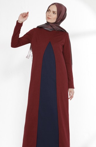 TUBANUR Suit Looking Dress 2895-20 Claret Red Navy Blue 2895-20