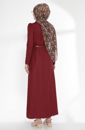 Claret red İslamitische Jurk 2781-05