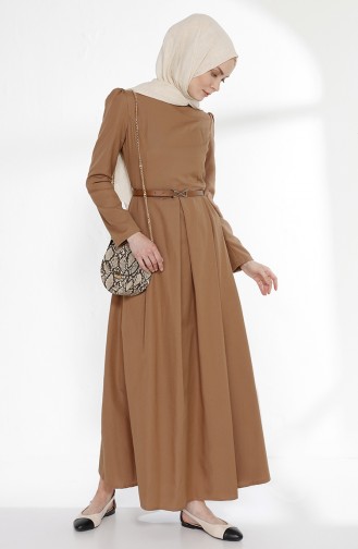 TUBANUR Belted Dress 2781-04 Camel 2781-04