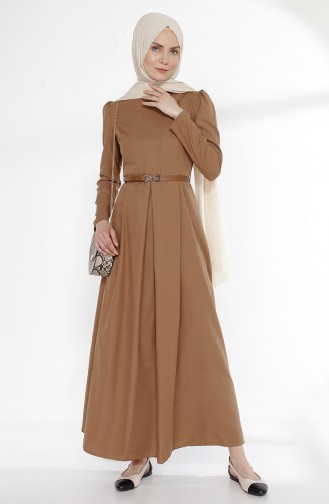 TUBANUR Belted Dress 2781-04 Camel 2781-04