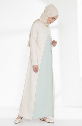 Ensemble Robe 2895-16 Ecru Vert Noisette 2895-16