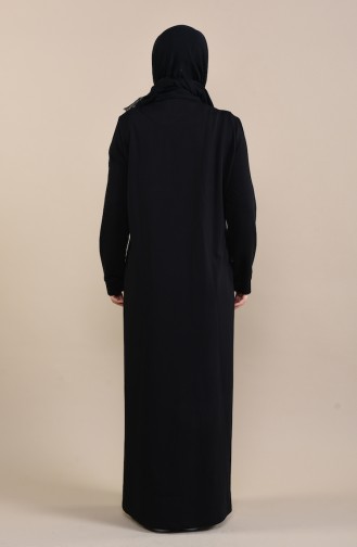 Grosse Grösse Pailletten Abaya  10006-02 Schwarz 10006-02