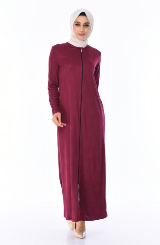 Abaya mit Reissverschluss 3000-04 Zwetschge 3000-04