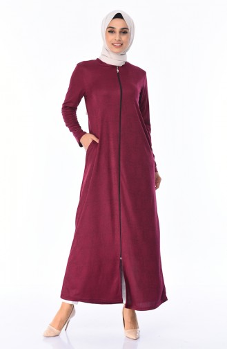 Abaya mit Reissverschluss 3000-04 Zwetschge 3000-04