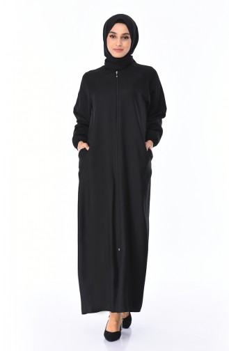 Abaya mit Reissverschluss 4032-01 Schwarz 4032-01