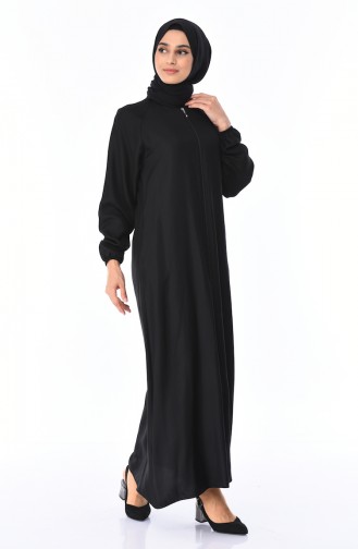 Abaya a Fermeture 4032-01 Noir 4032-01