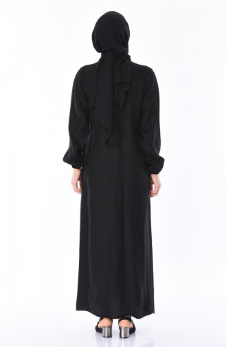 Abaya mit Reissverschluss 4032-01 Schwarz 4032-01