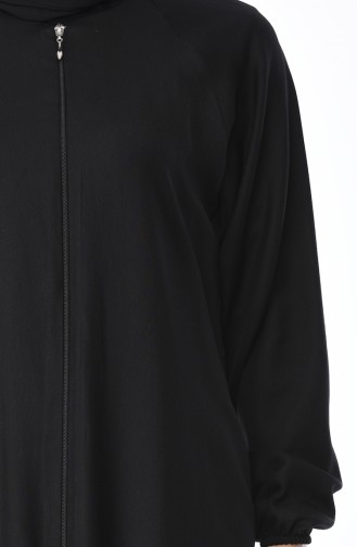 Abaya a Fermeture 4032-01 Noir 4032-01