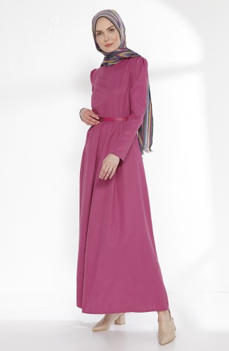 Robe avec Ceinture 2781-10 Fushia 2781-10