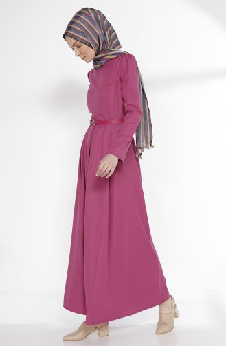 Kleid mit Gürtel 2781-10 Fuchsia 2781-10