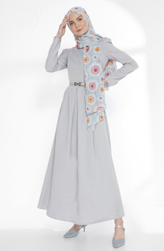 TUBANUR Belted Dress 2781-21 Gray 2781-22