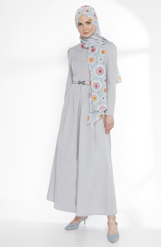 TUBANUR Belted Dress 2781-21 Gray 2781-22