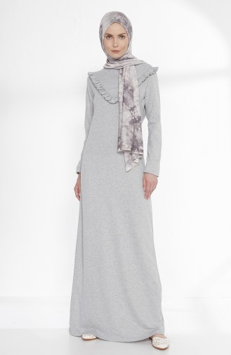 Gray Hijab Dress 2992-09