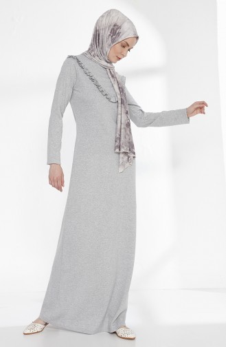 Grau Hijab Kleider 2992-09