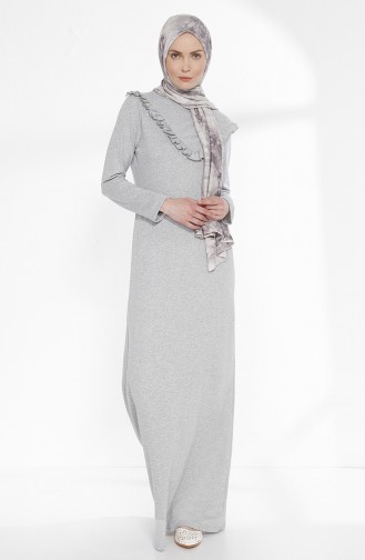 Gray Hijab Dress 2992-09
