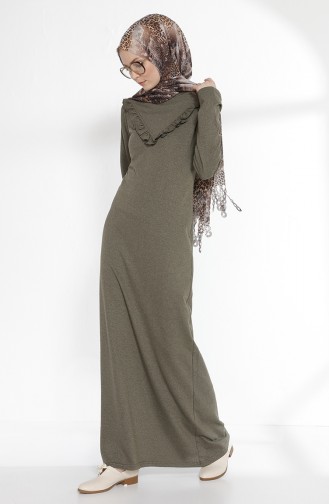 Khaki Hijab Kleider 2992-06