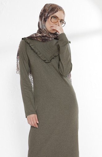 Khaki İslamitische Jurk 2992-06