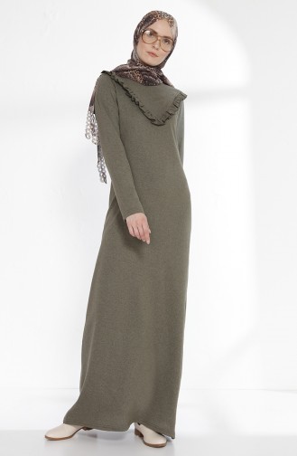 Khaki Hijab Kleider 2992-06