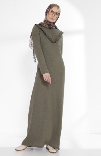 Khaki İslamitische Jurk 2992-06