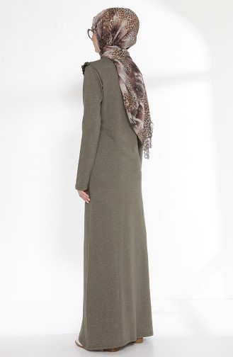 Khaki Hijab Kleider 2992-06