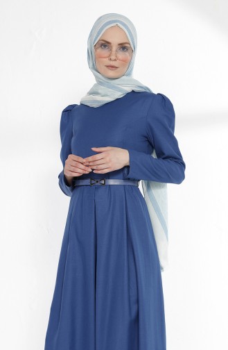 Kleid mit Gürtel 2781-06 İndigo 2781-06