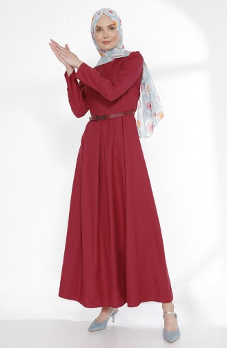 Belted Dress 3159-05 Dark Fuchsia 3159-05