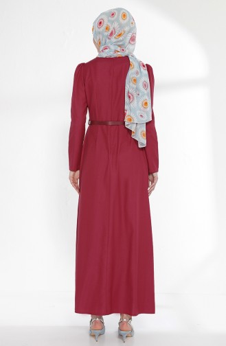 توبانور فستان بتصميم حزام للخصر 2781-24 لون فوشيا داكن 2781-24