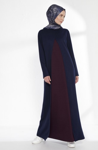 Lila Hijab Kleider 2895-22