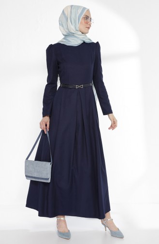 توبانور فستان بتصميم حزام للخصر 2781-02 لون كحلي 2781-02