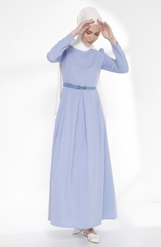 TUBANUR Belted Dress 2781-20 Blue 2781-20