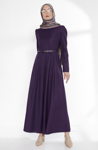 Kleid mit Gürtel 2781-08 Lila 2781-08