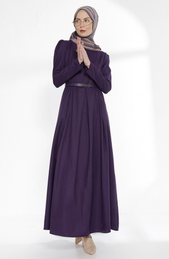 Belted Dress 3159-01 Purple 3159-01