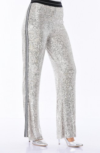 Sequined wide Leg Pants 5005-01 Gold 5005-01