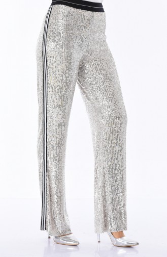 Pantalon Large a Paillettes 5005-01 Gold 5005-01