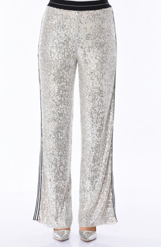 Sequined wide Leg Pants 5005-01 Gold 5005-01