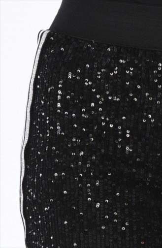 Pantalon Large a Paillettes 5005-03 Noir 5005-03