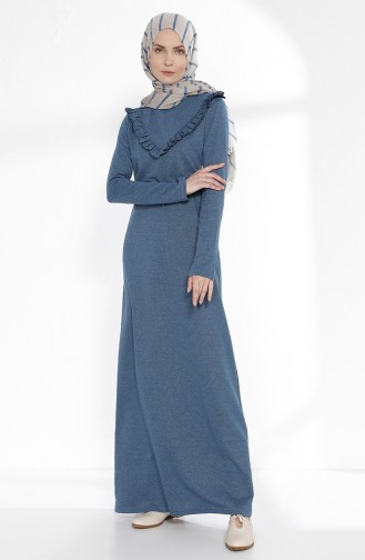Petrol Hijab Dress 2992-10