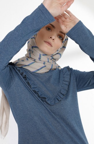 Petroleum Hijab Kleider 2992-10