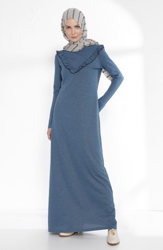 Petroleum Hijab Kleider 2992-10