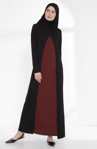 Suit Looked Two-thread Dress 3158-02 Black Claret Red 3158-02