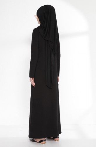 Takım Görünümlü İki İplik Elbise 3158-02 Siyah Bordo