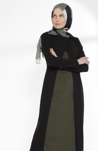 Robe 2895-14 Noir Vert Khaki 2895-14