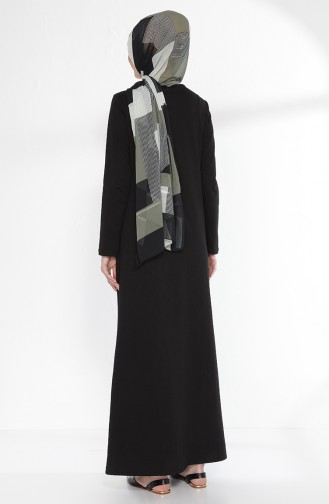 توبانور فستان بتصميم موصول بقطعة 2895-14 لون أخضر كاكي و أسود 2895-14